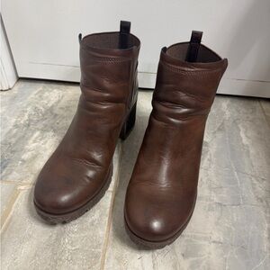 Brown Leather Ankle Boots